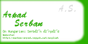 arpad serban business card